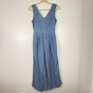 J. Crew Chambray Jumpsuit Wide Leg